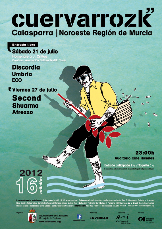 Discordia, Umbría, ECO | Second, Shuarma, Atrezzo · Cuervarrozk 2012 Festival de Rock Calasparra Murcia