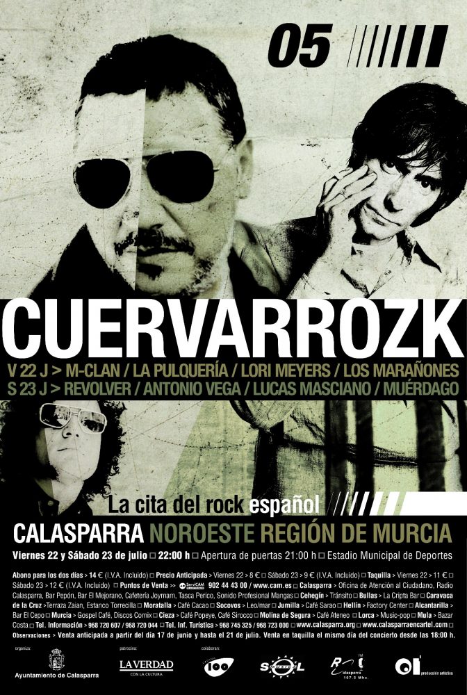 M-Clan, La Pulquería, Lori Meyers, Los Marañones | Revolver, Antonio Vega, Lucas Masciano, Muérdago · Cuervarrozk 2005 Festival de Rock Calasparra Murcia