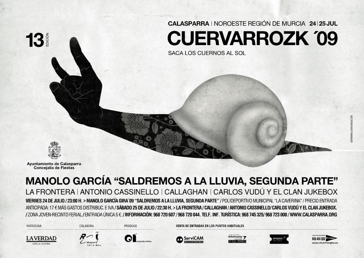 Manolo García, La Frontera, Antonio Cassinello, Callaghan, Carlos Vudú y el Clan Jukebox · Cuervarrozk 2009 Festival de Rock Calasparra Murcia