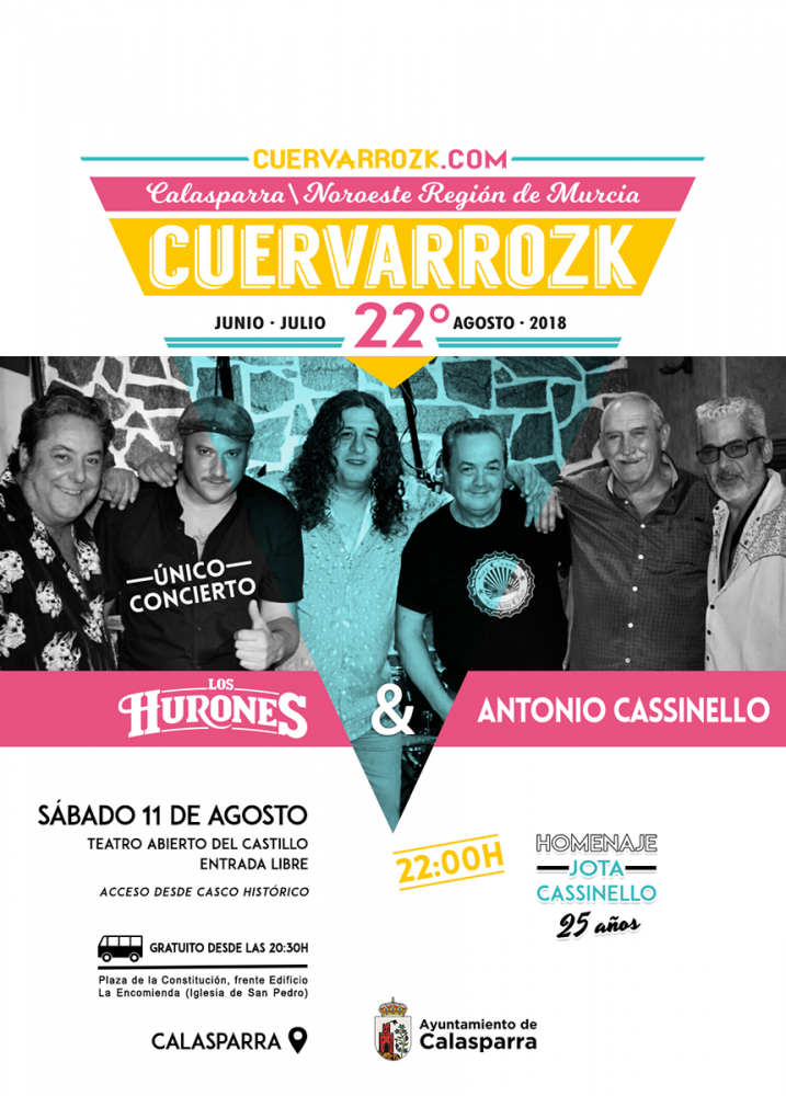 Los Hurrones y Antonio Cassinello · Cuervarrozk 2018 Festival de Rock Calasparra Murcia